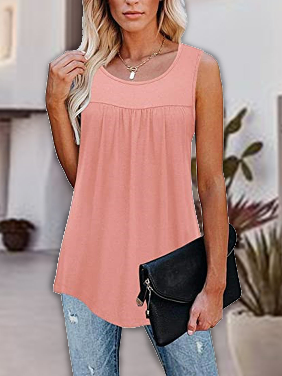 Honeybee Mumford's Round Neck Wide Strap Tank