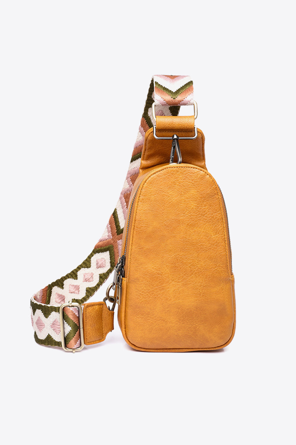 honeybee Mumford's Pattern Adjustable Strap Leather Sling Bag