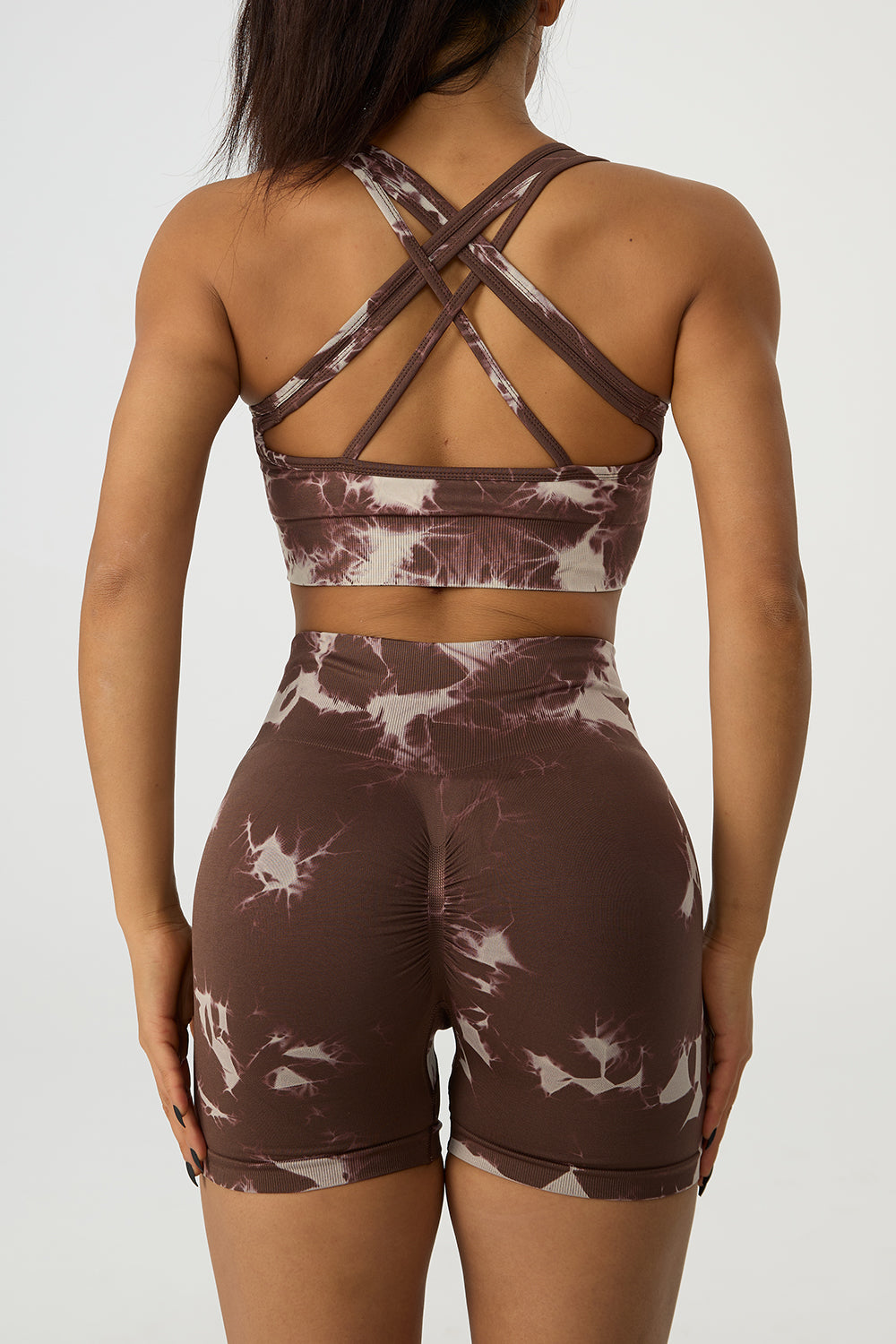 Honeybee Mumford's Crisscross Printed Tank and Shorts Active Set