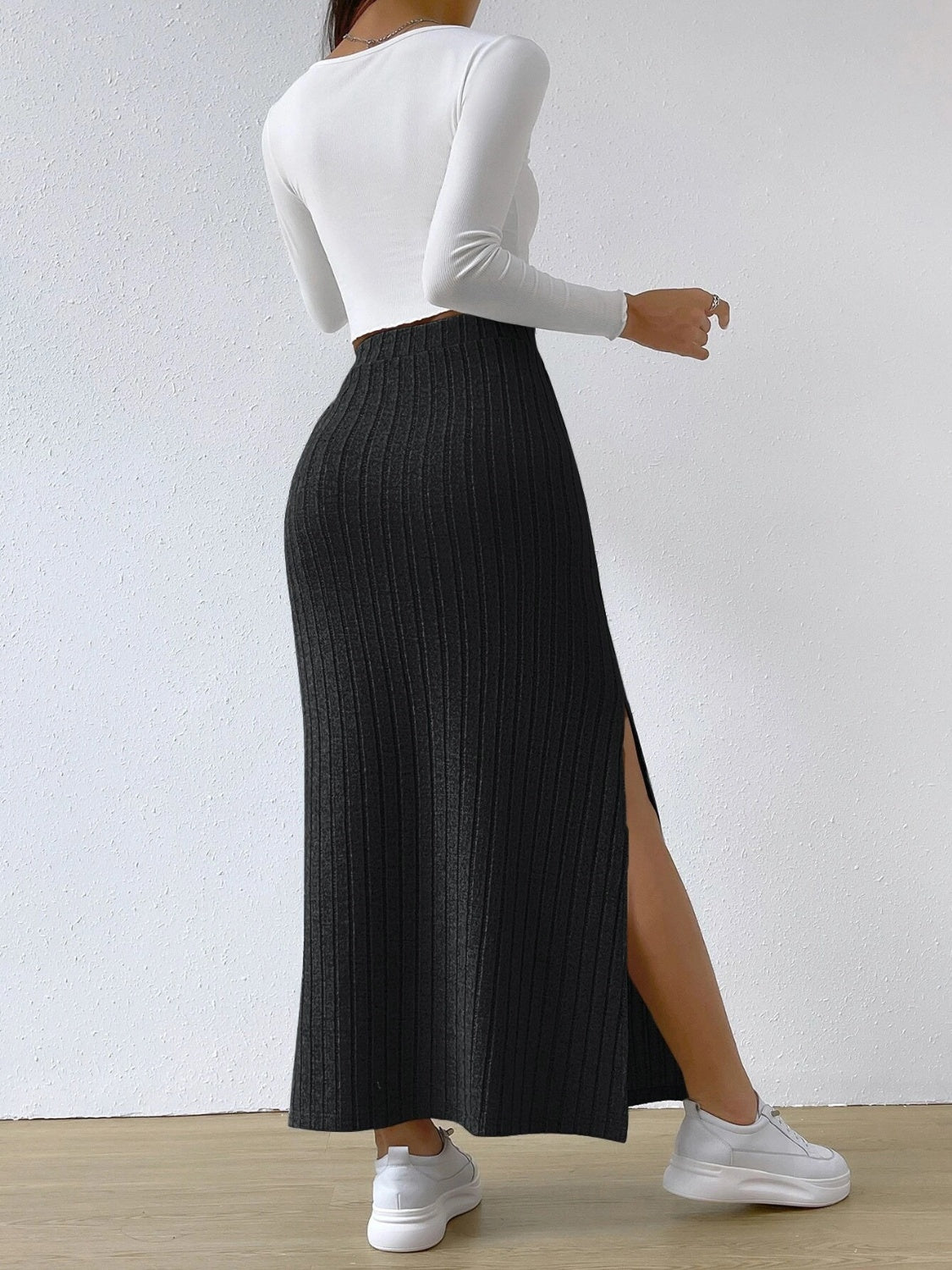 Honeybee Mumford's Slit High Waist Skirt