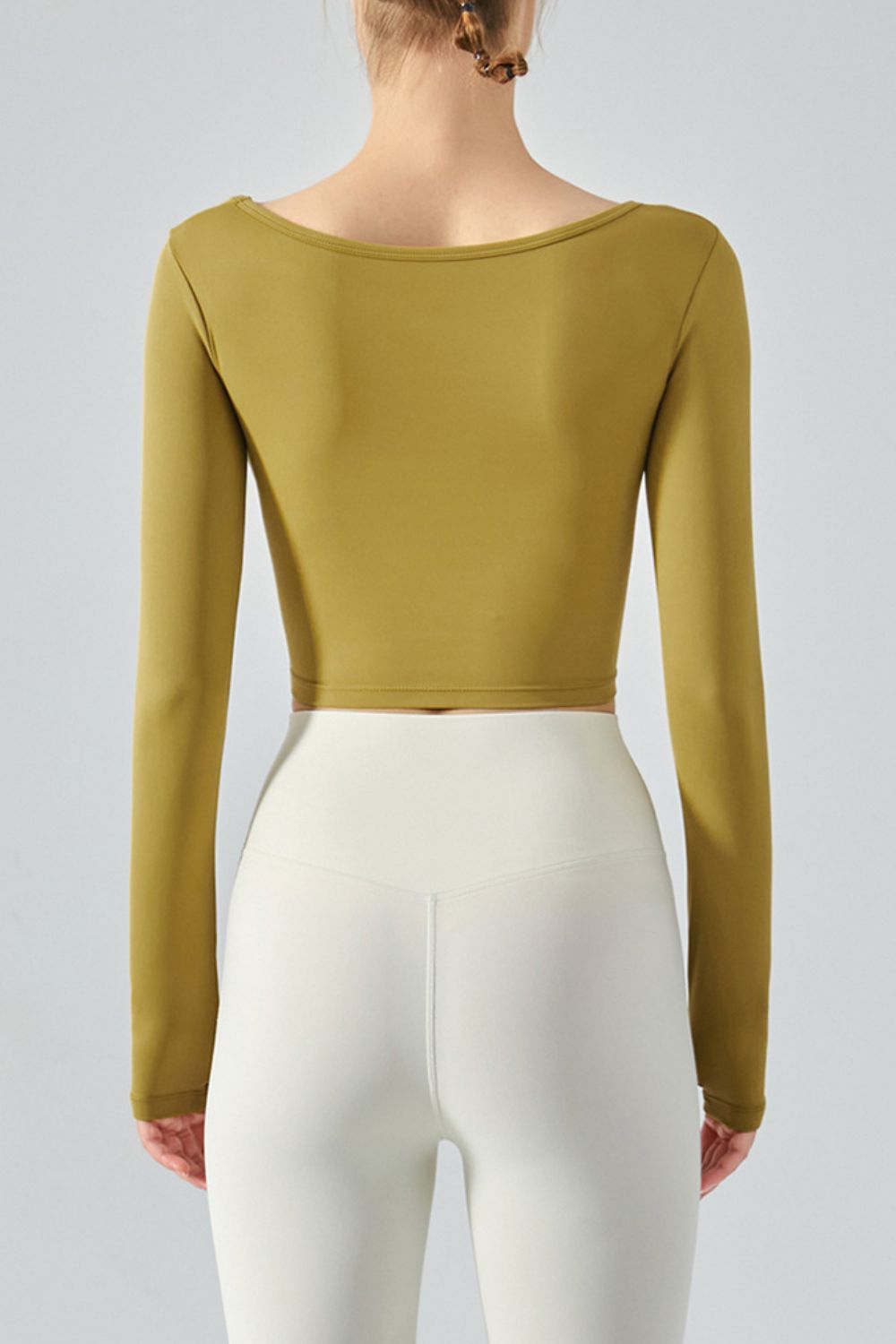 Honeybee Mumford's Seam Detail Thumbhole Sleeve Cropped Sports Top