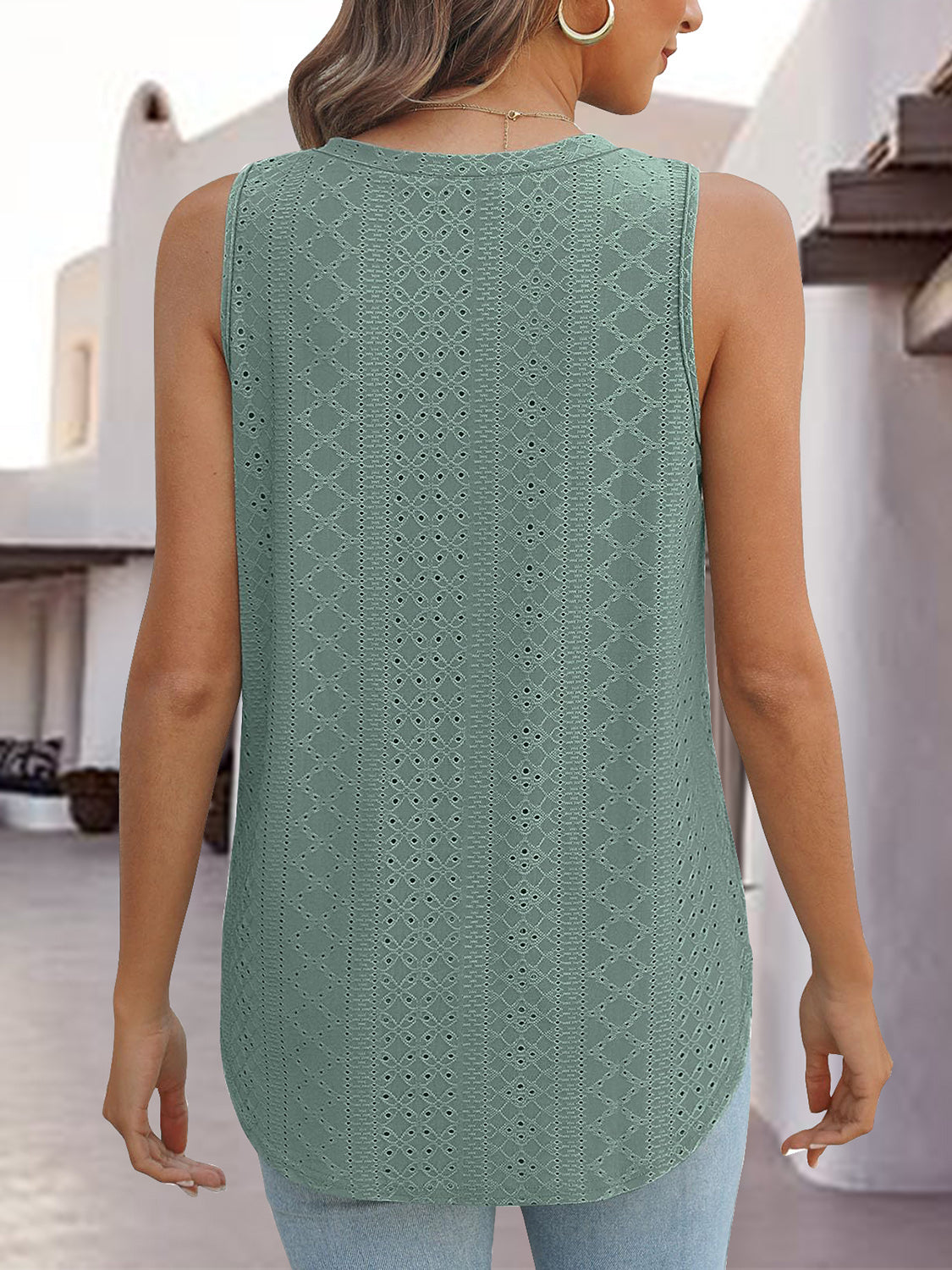 Honeybee Mumford's Eyelet V-Neck Tank