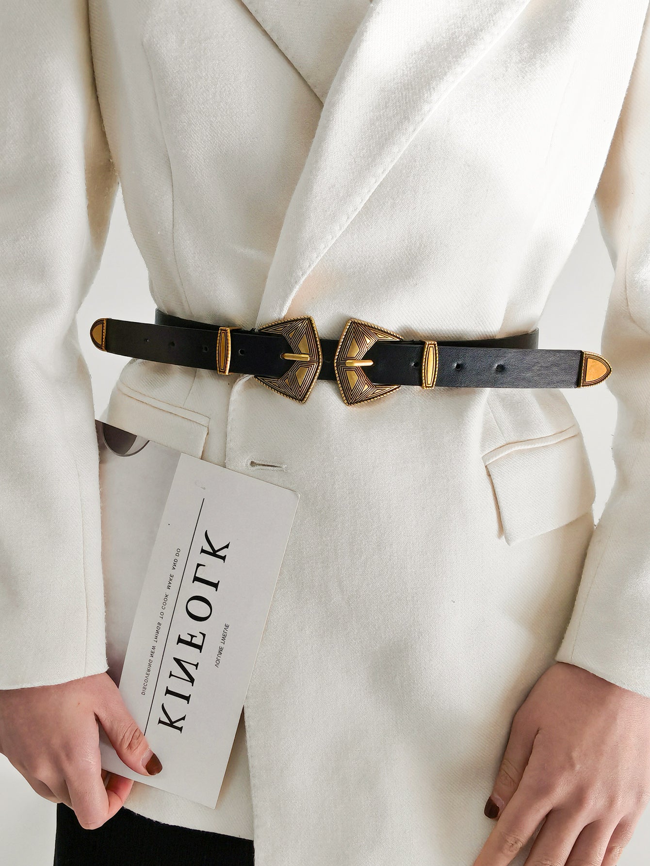 Honeybee Mumford's Double Buckle Leather Belt