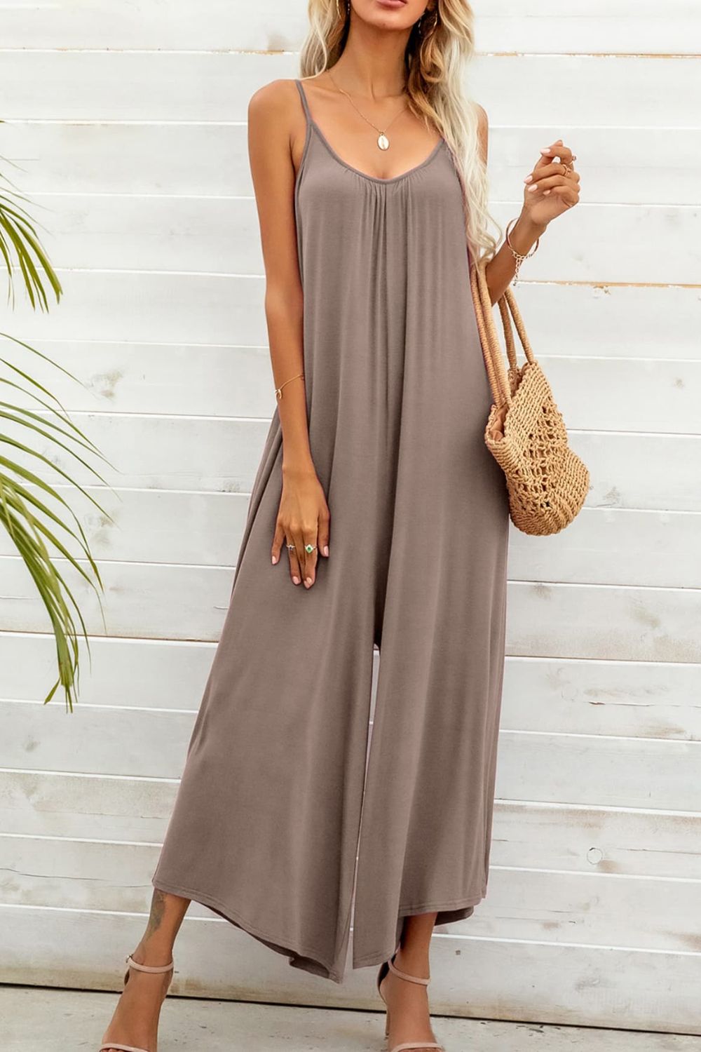 Honeybee Mumford's Spaghetti Strap Scoop Neck Jumpsuit