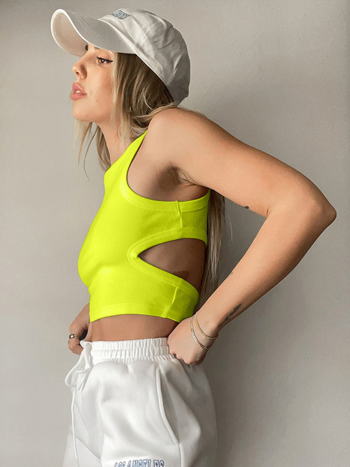 Honeybee Mumford's Cutout Round Neck Tank