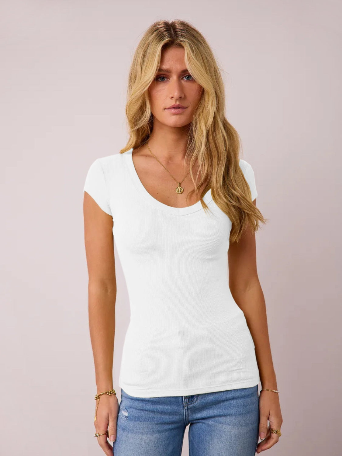 Honeybee Mumford's Scoop Neck Cap Sleeve T-Shirt