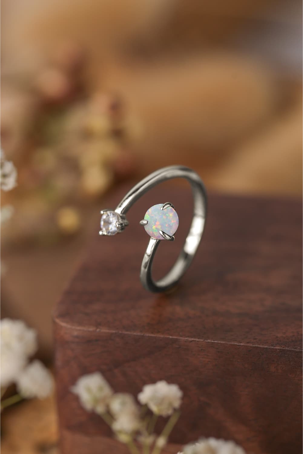 Honeybee Mumford's Opal Sterling Silver Bypass Ring