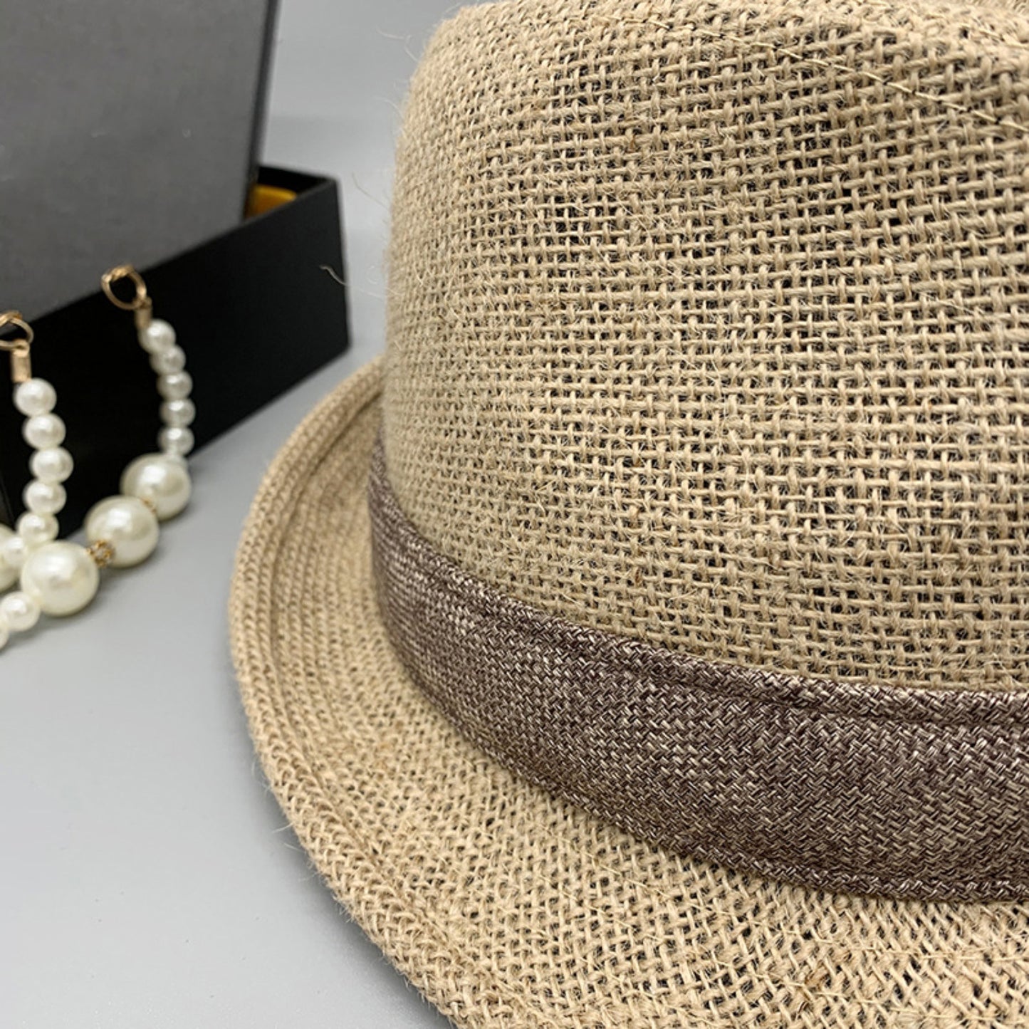 Honeybee Mumford's Short Brim Jute Cloth Hat