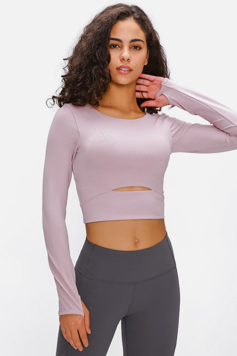 Honeybee Mumford's Long Sleeve Cropped Top With Sports Strap