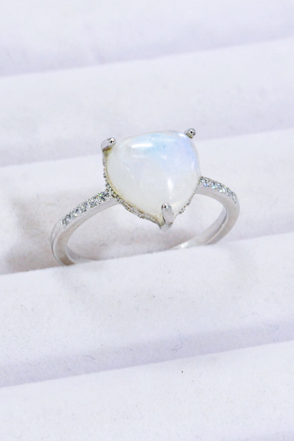 Honeybee Mumford's Heart-Shaped Natural Moonstone Ring