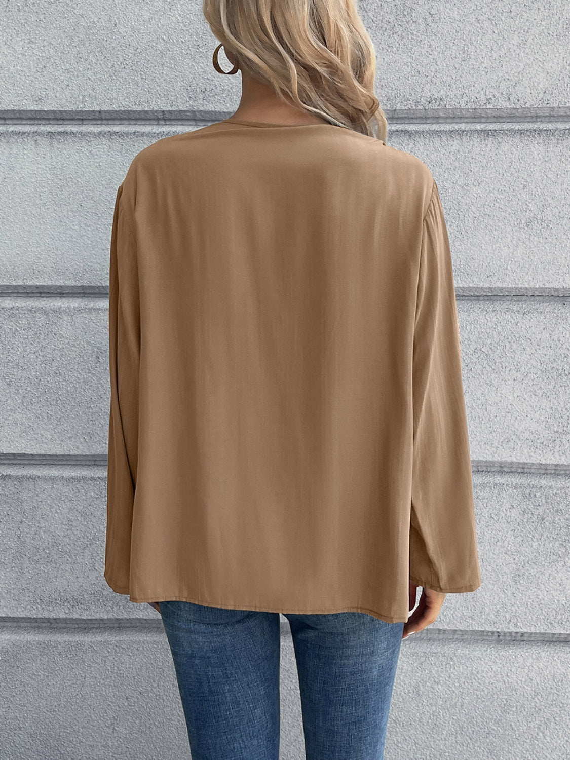 Honeybee Mumford's Half Button Long Sleeve Blouse