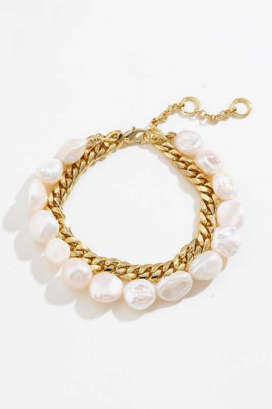 honeybee Mumford's Two-Tone Double-Layered Bracelet