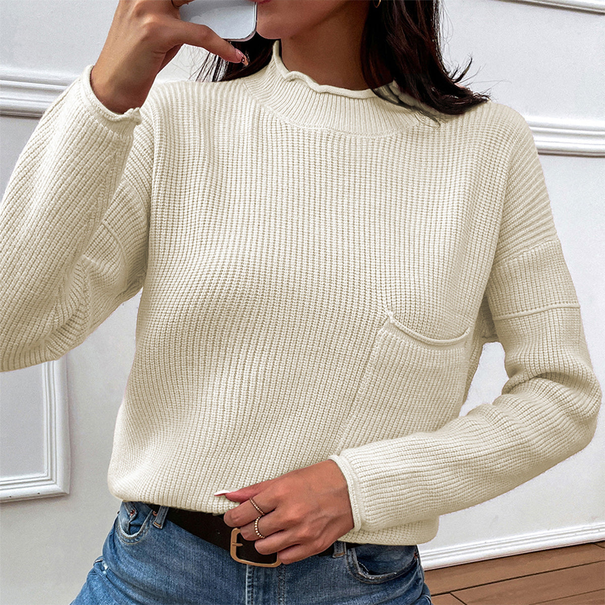 Honeybee Mumford's Dropped Shoulder Sweater with Pocket