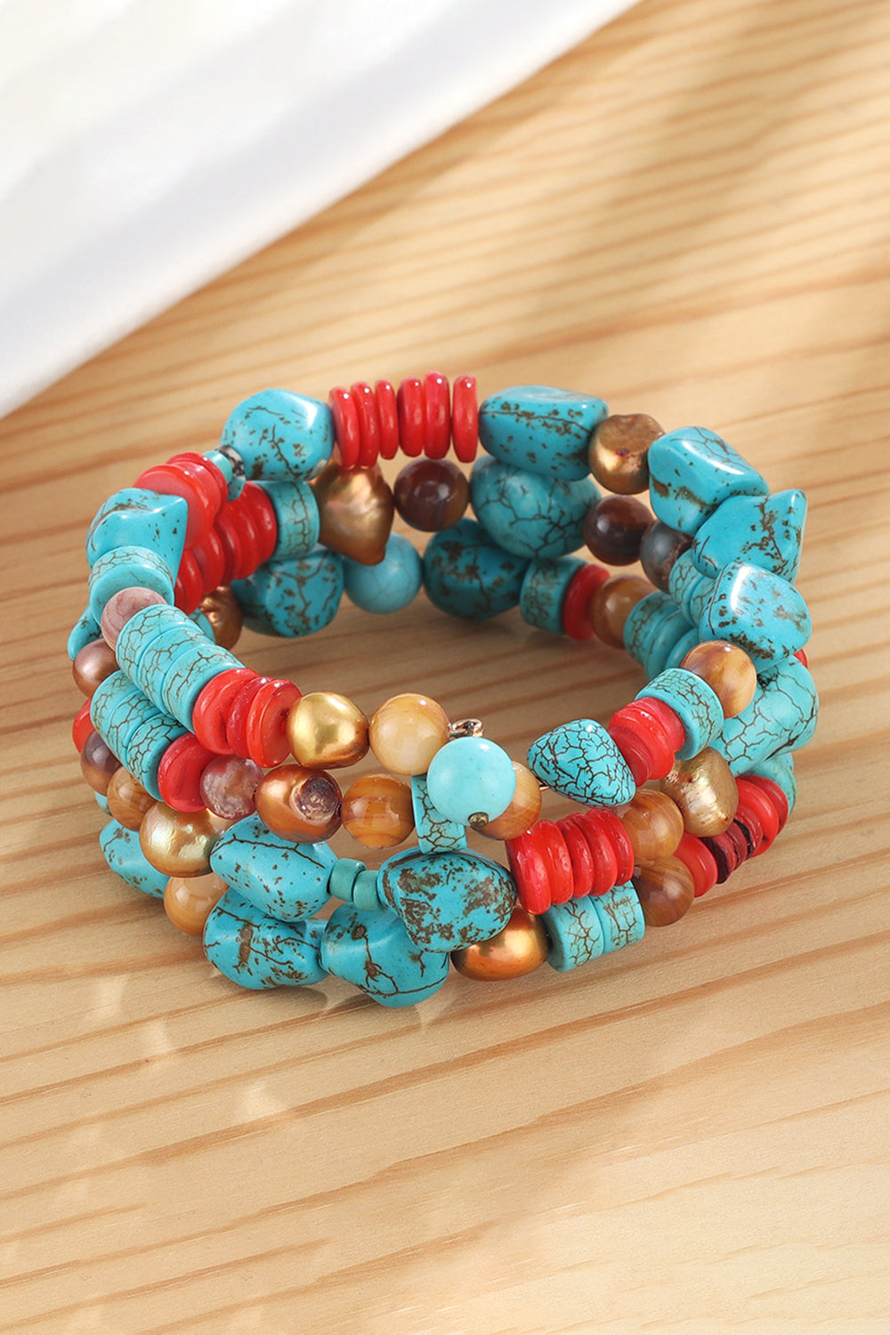 honeybee Mumford's Layered Turquoise Bracelet