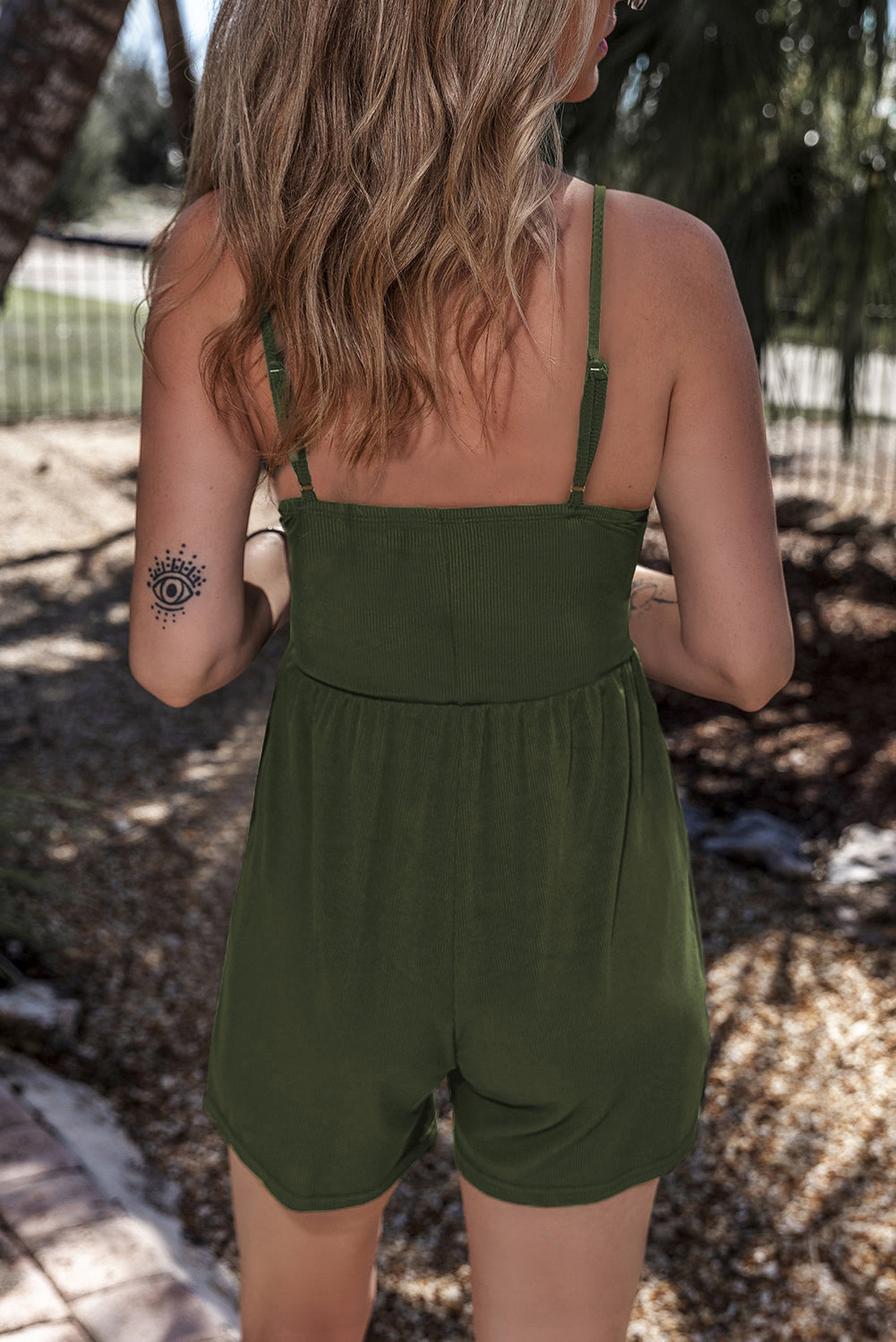 Honeybee Mumford's V-Neck Spaghetti Strap Romper