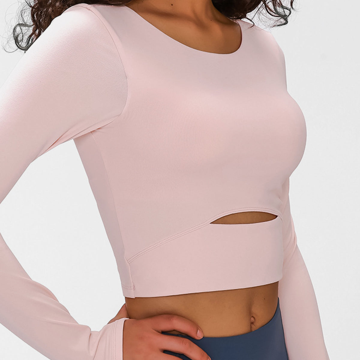 Honeybee Mumford's Long Sleeve Cropped Top With Sports Strap