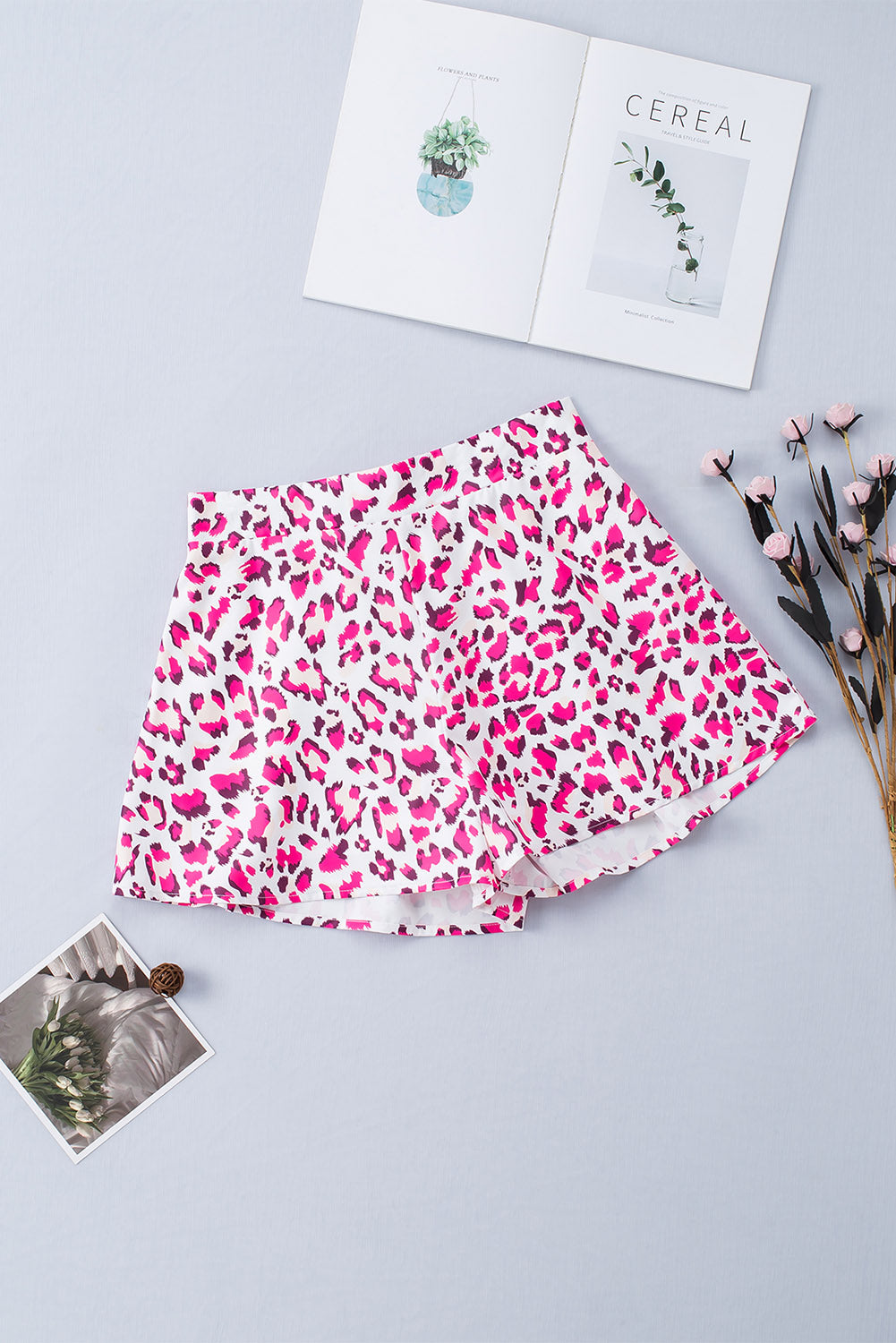 Honeybee Mumford's Leopard Print Elastic Waist Shorts