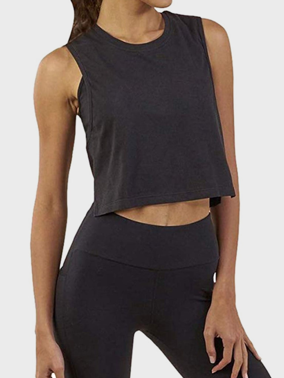 Honeybee Mumford's Round Neck Cropped Tank