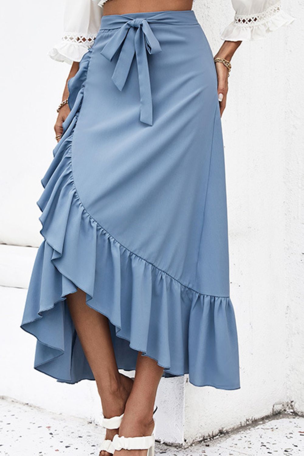 Honeybee Mumford's Ruffle Trim Tied Skirt