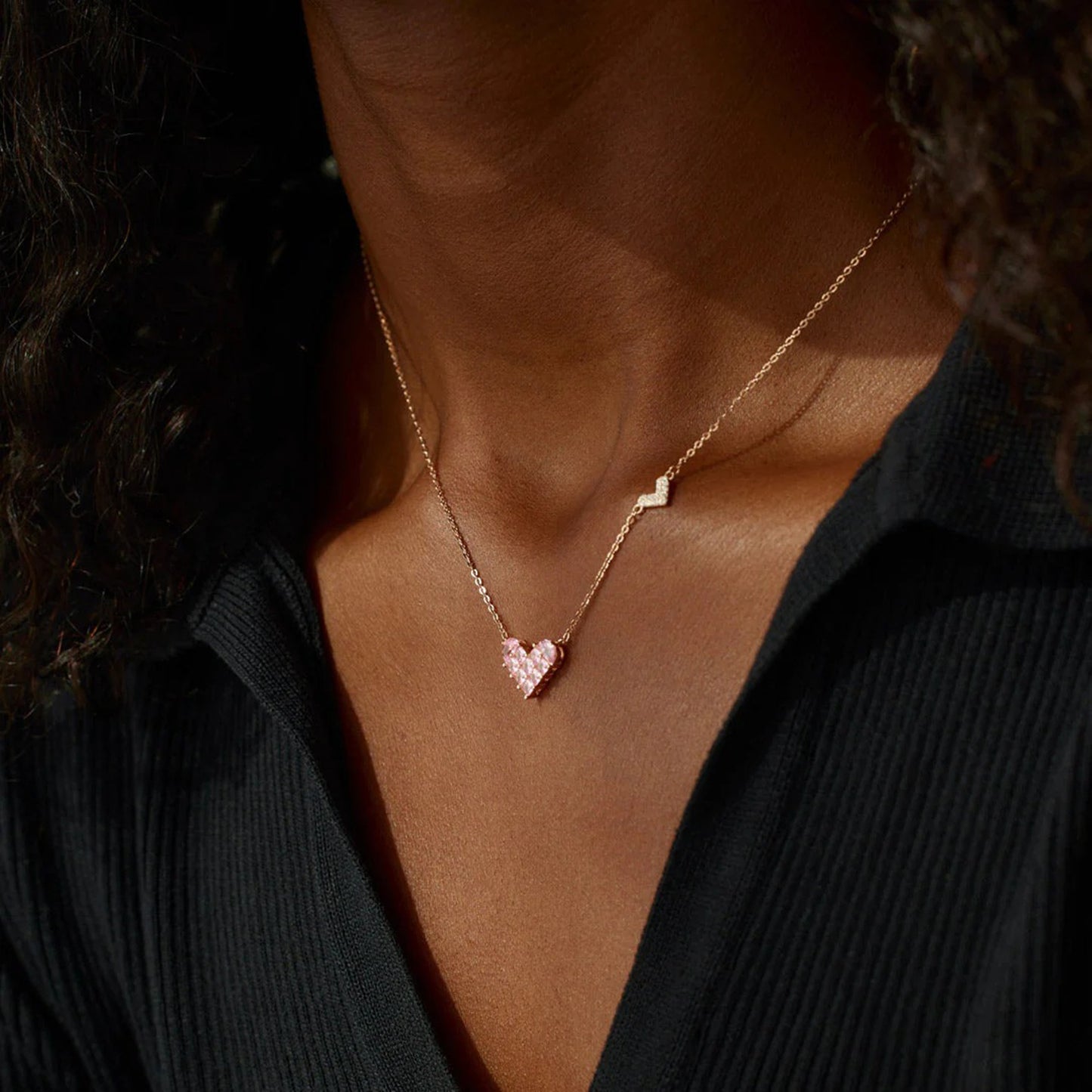 Honeybee Mumford's Heart Shape Rose Gold-Plated Pendant Necklace