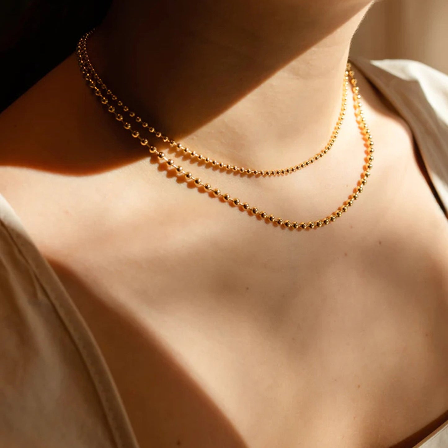 Honeybee Mumford's 18K Gold-Plated Lobster Closure Bead Necklace