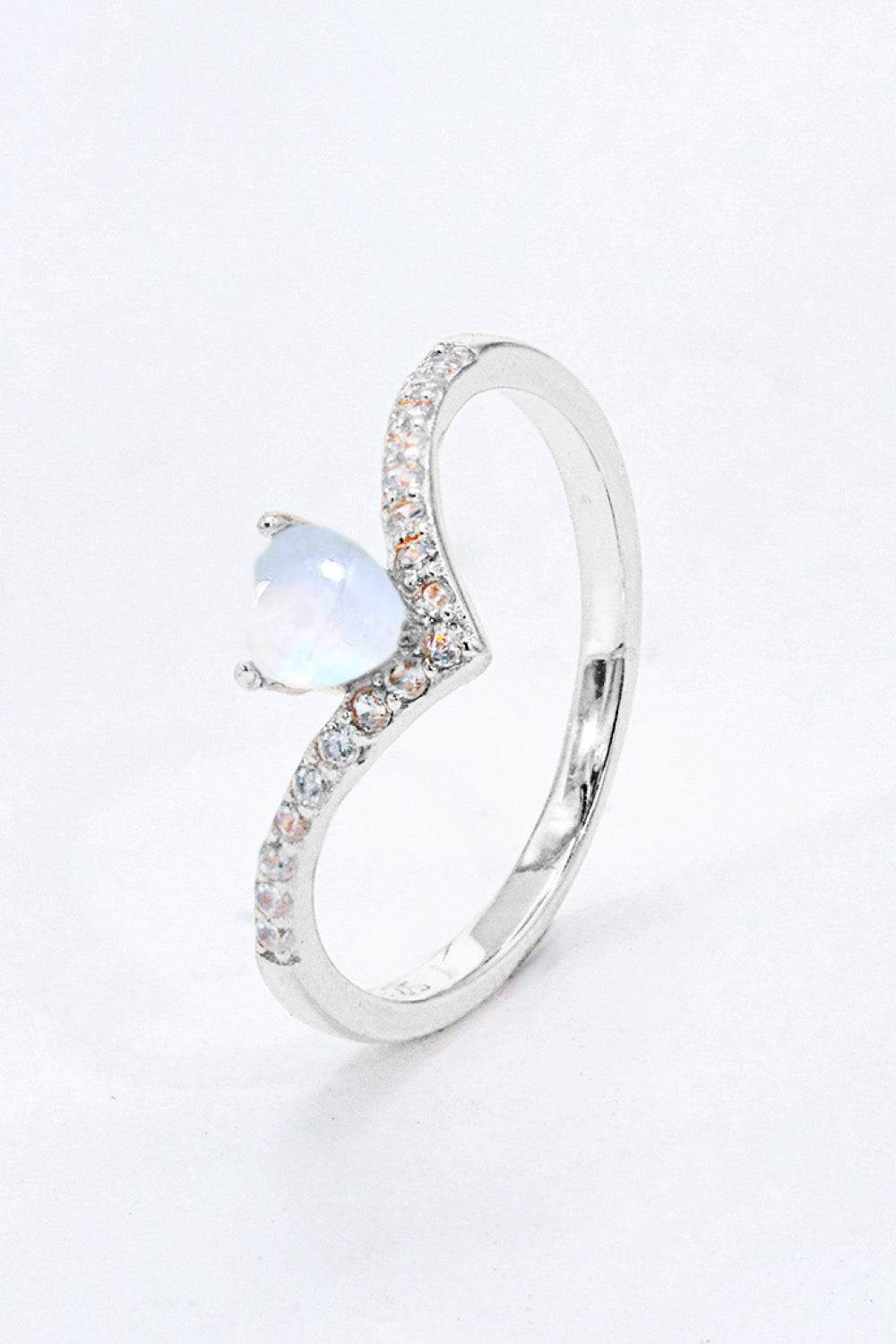 Honeybee Mumford's Moonstone Heart-Shaped Ring