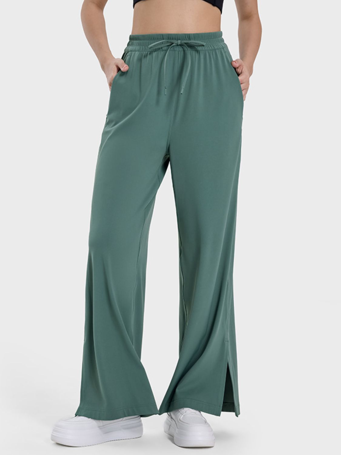 Honeybee Mumford's Slit Wide Leg Active Pants