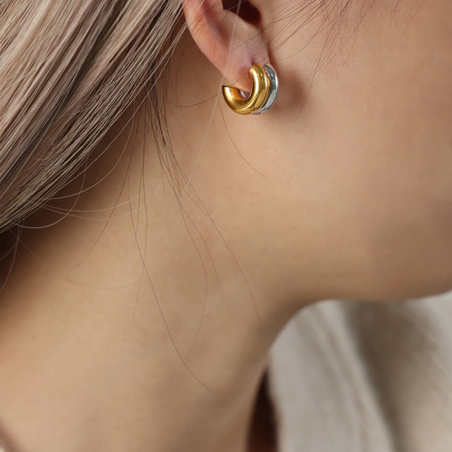 honeybee Mumford's 18K Gold-Plated C-Hoop Earrings