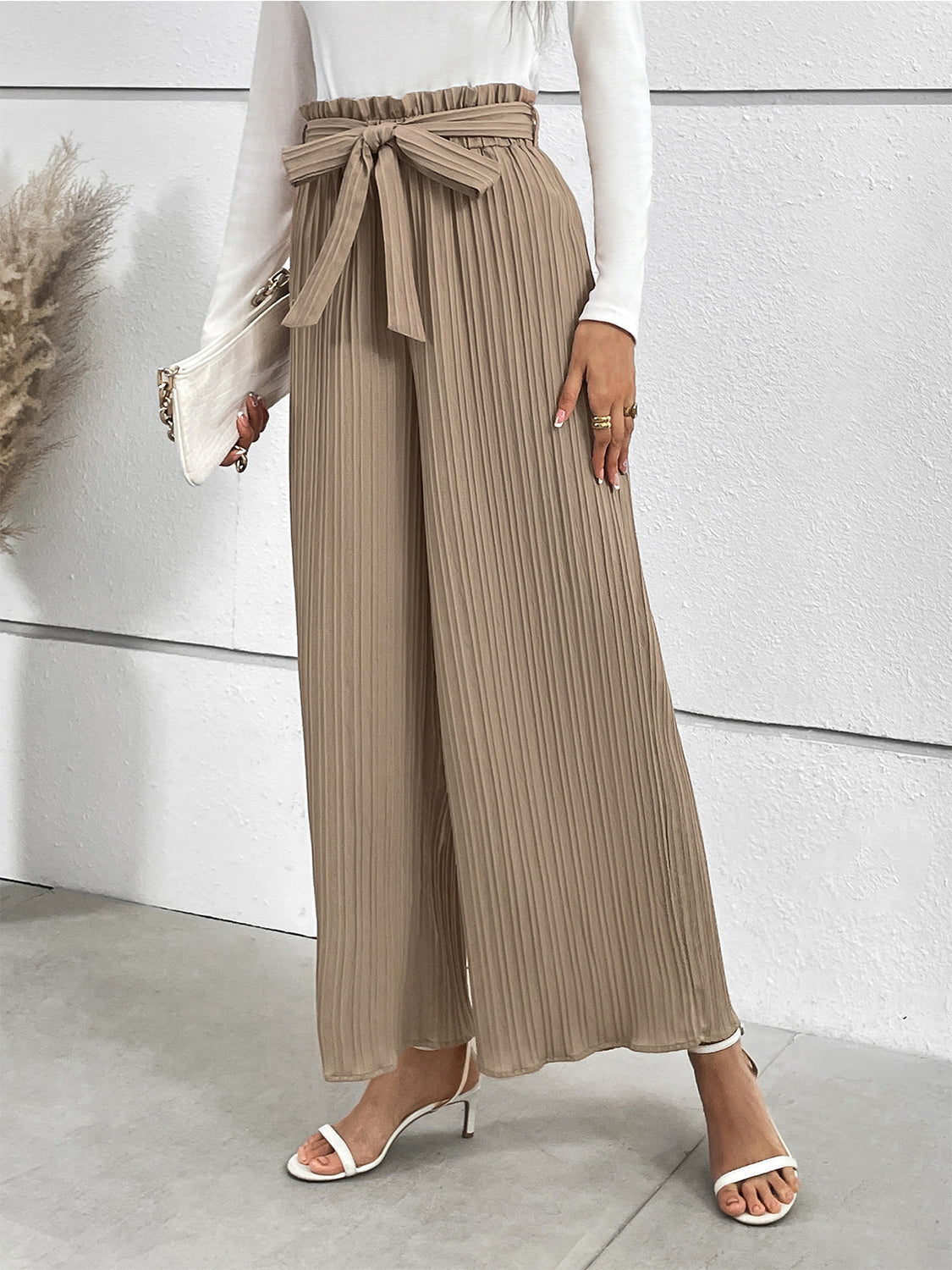 Honeybee Mumford's Tied Wide Leg Long Pants