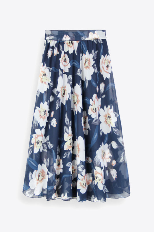 Honeybee Mumford's Full Size Floral Tie-Waist Skirt