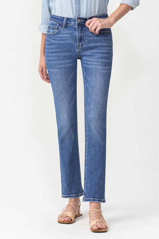 Honeybee Mumford's Full Size Midrise Slim Ankle Straight Jeans