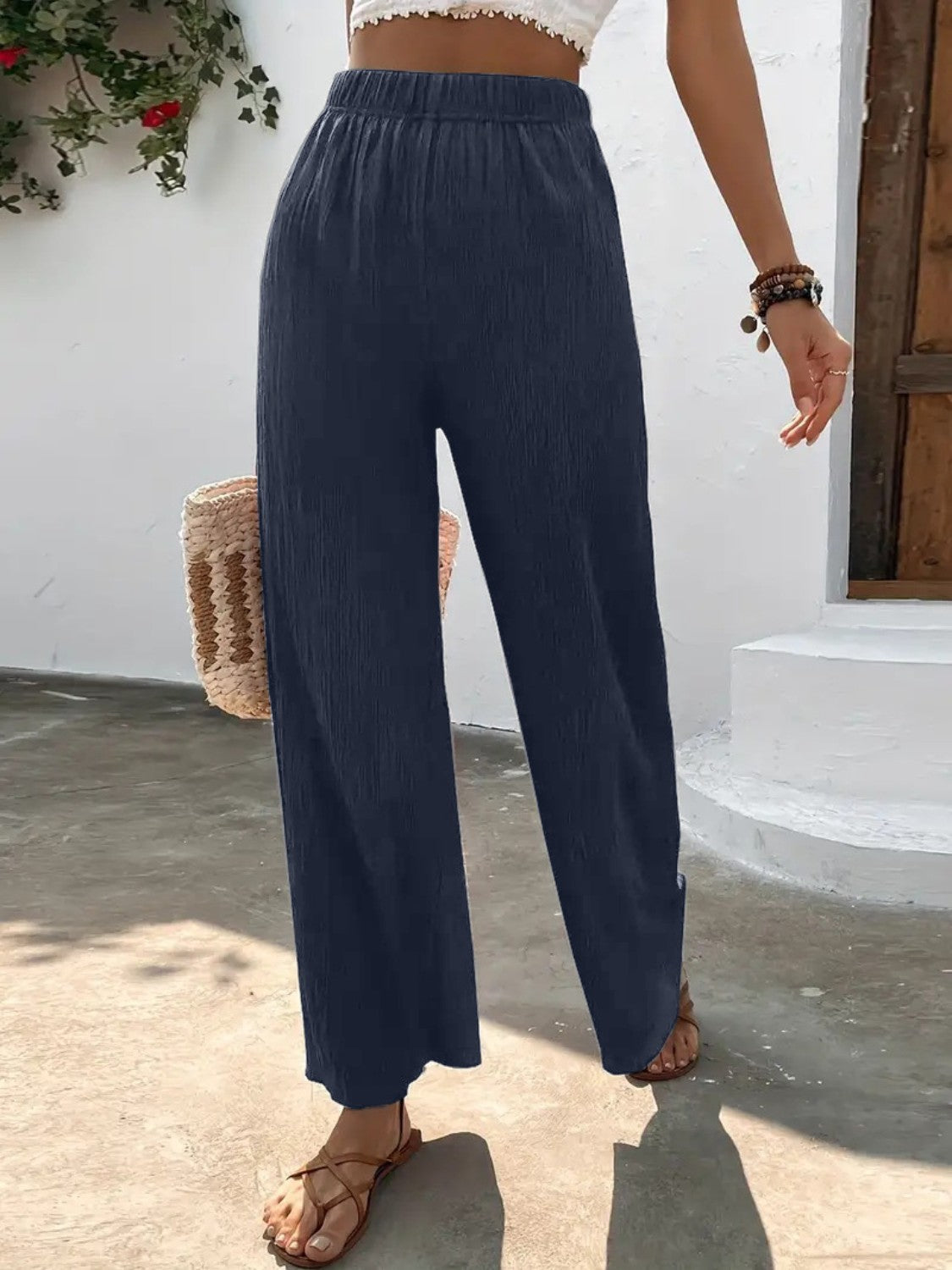 Honeybee Mumford's Full Size High Waist Wide Leg Pants