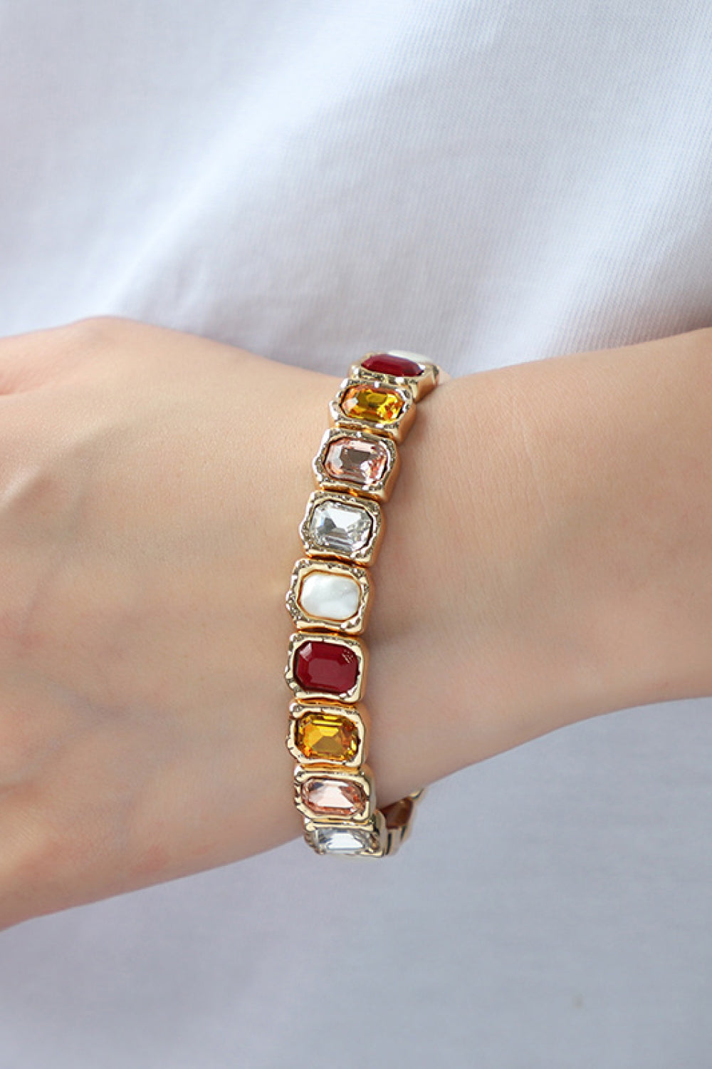 honeybee Mumford's Glass Stone Alloy Bracelet