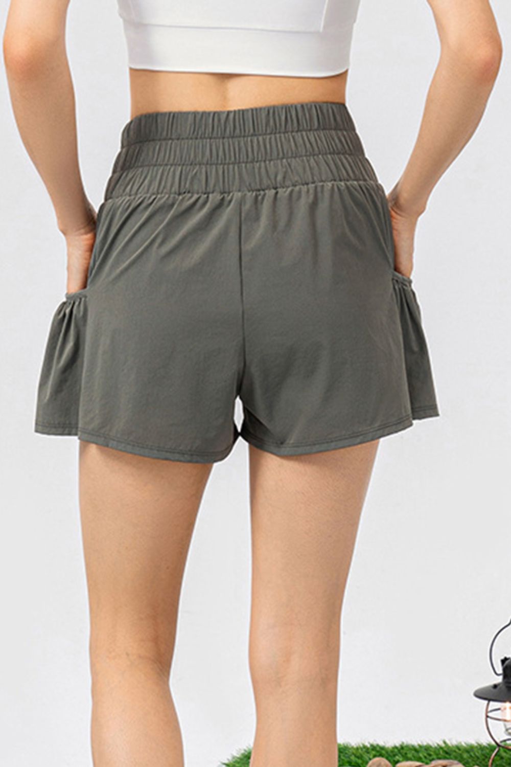 Honeybee Mumford's Elastic Waist Pocketed Active Shorts