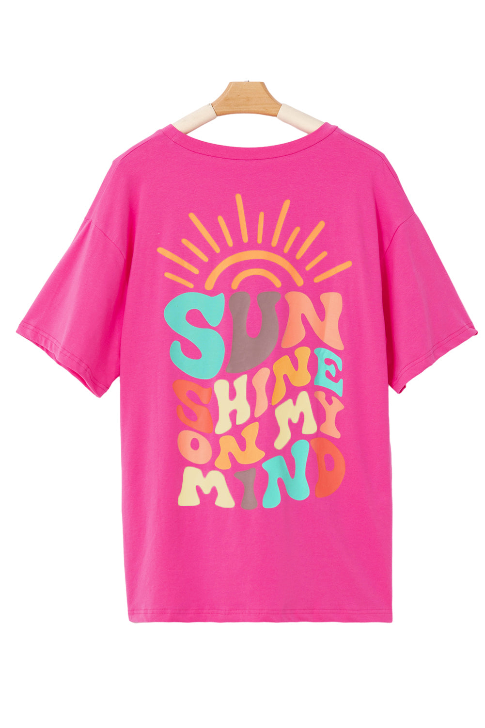 Honeybee Mumford's Bright Pink SUNSHINE ON MY MIND Graphic Tee