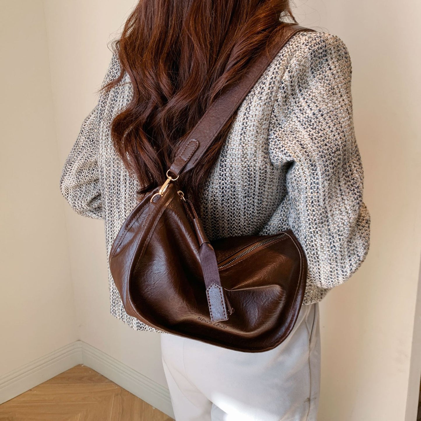 Honeybee Mumford's Leather Double Strap Shoulder Bag