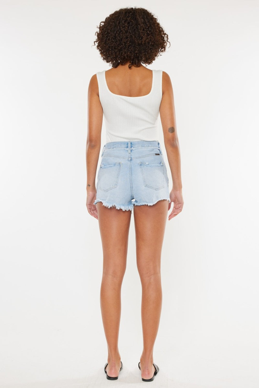 Honeybee Mumford's Distressed Button Fly Denim Shorts