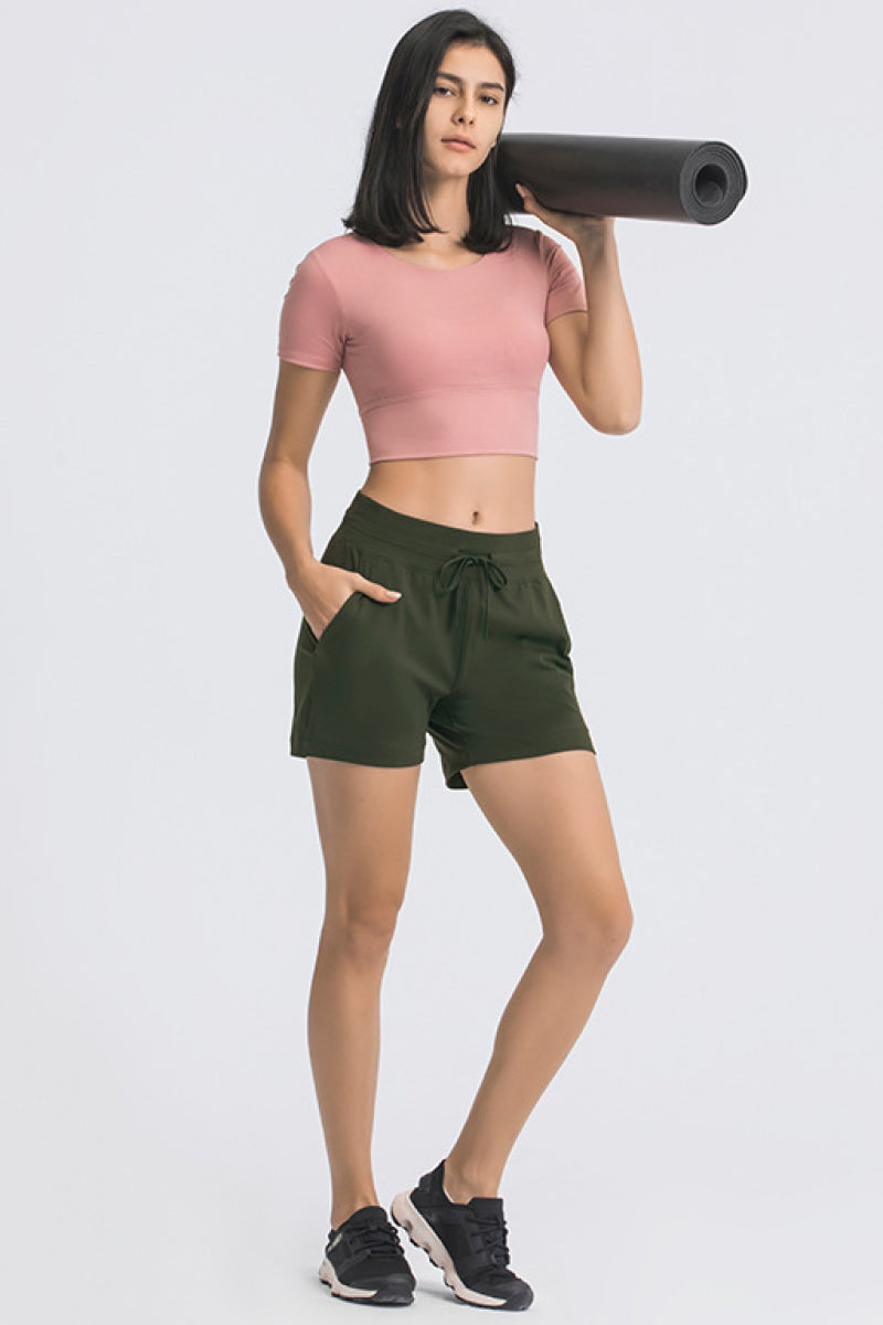 Honeybee Mumford's Waist Tie Active Shorts