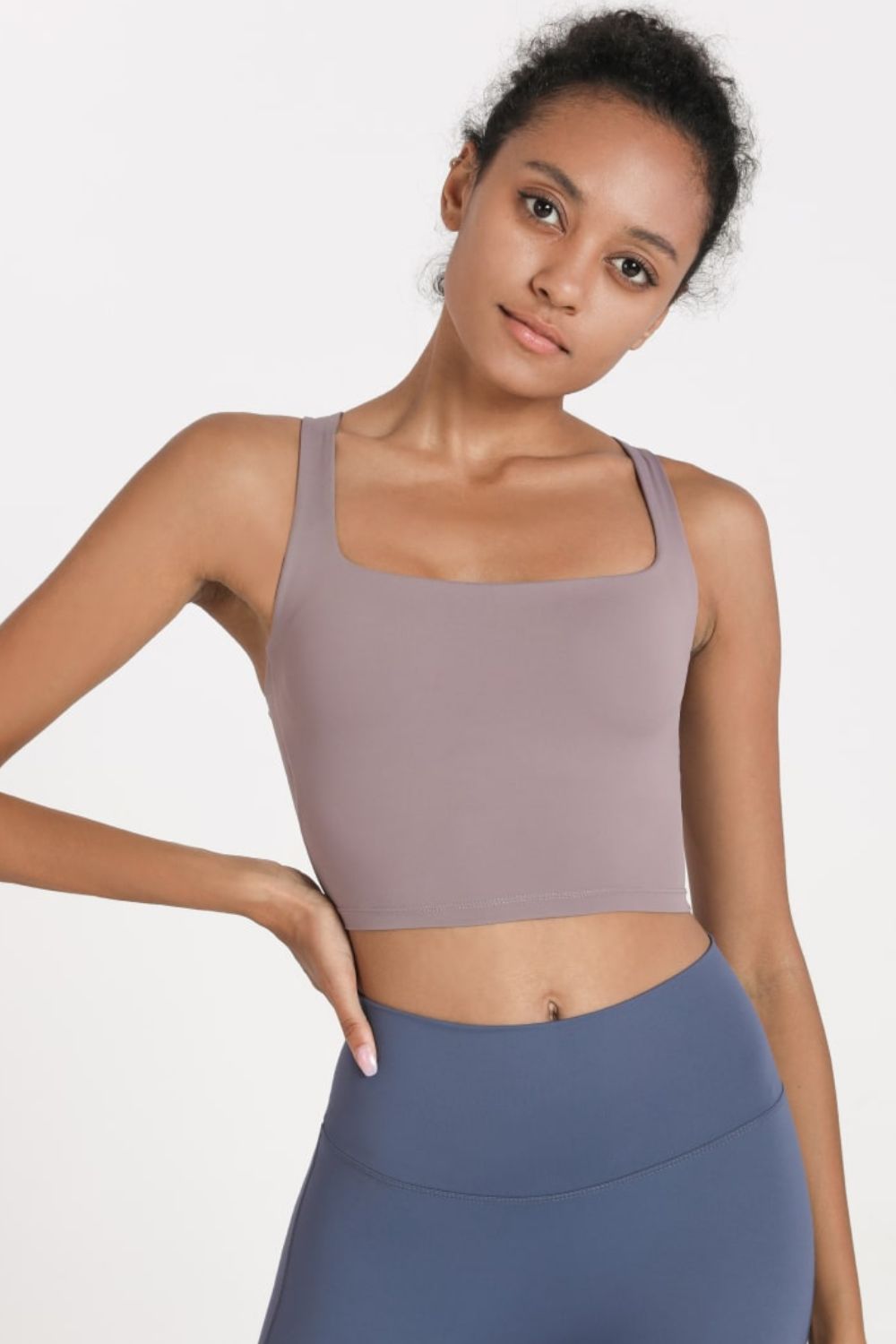 Honeybee Mumford's Crisscross Open Back Cropped Sports Cami