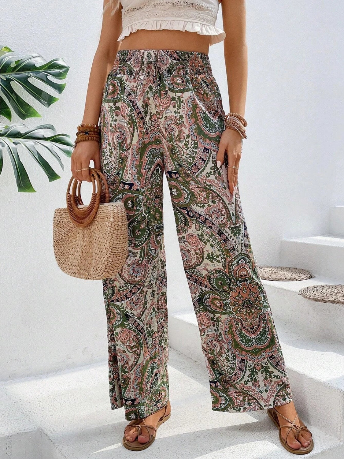 Honeybee Mumford's Printed Wide Leg Pants