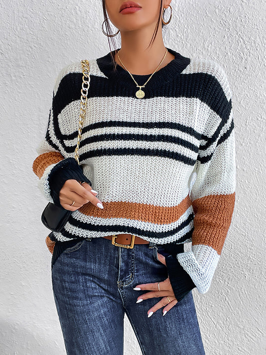 Honeybee Mumford's Striped Round Neck Sweater