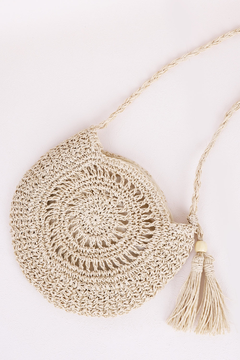 Honeybee Mumford's Tassel Straw Braided Strap Shoulder Bag