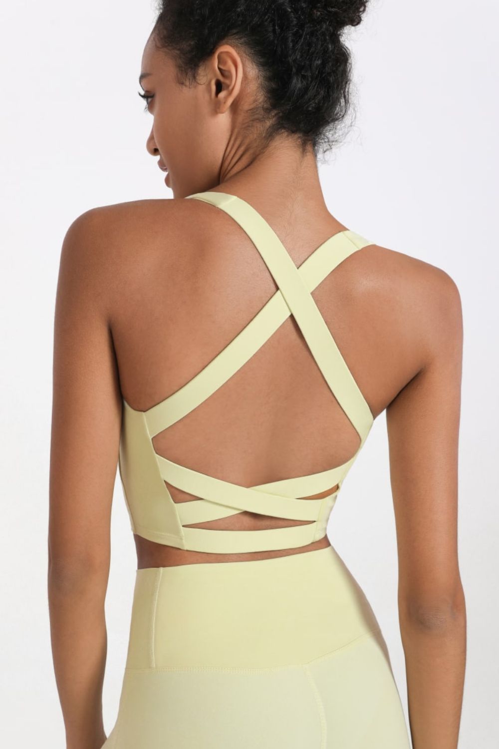 Honeybee Mumford's Crisscross Open Back Cropped Sports Cami