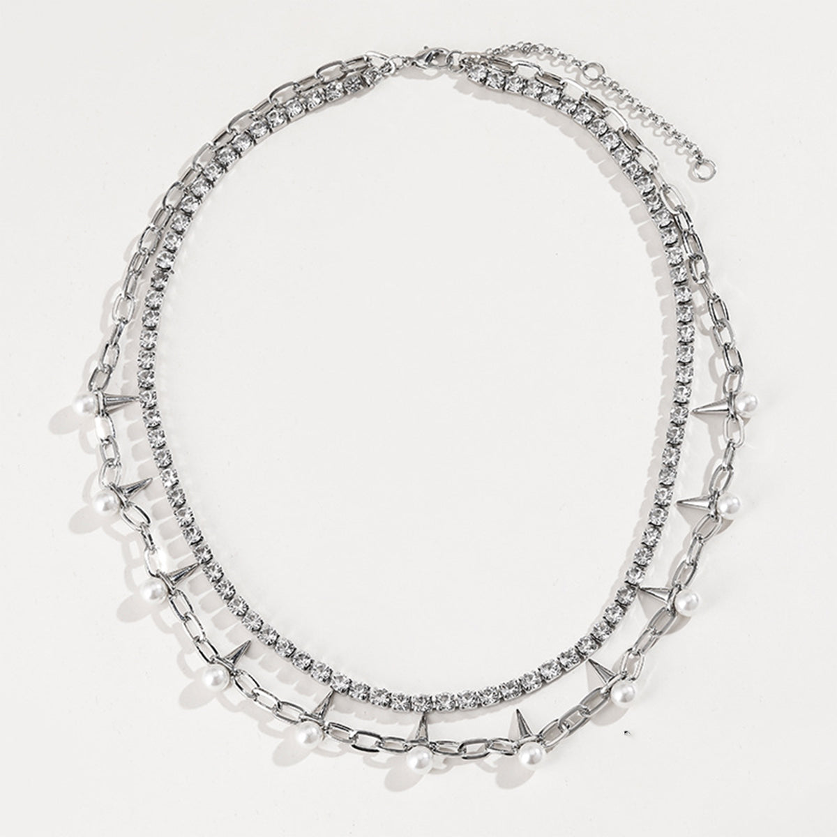 Honeybee Mumford's Rhinestone Double-Layered Necklace