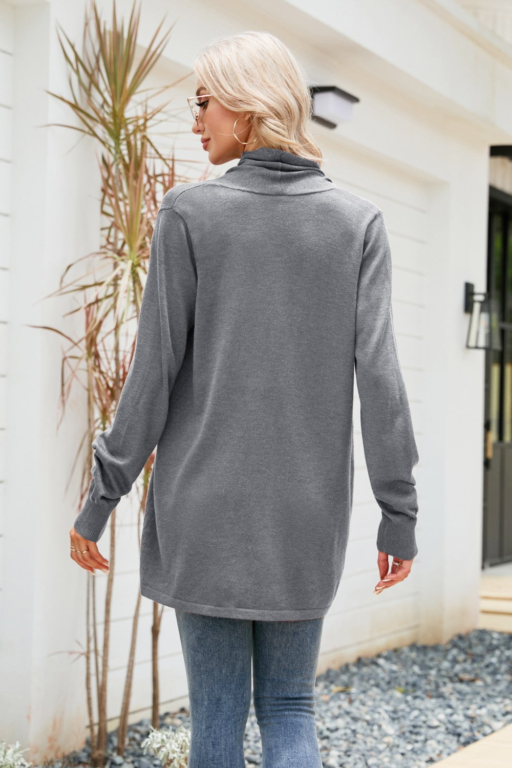 Honeybee Mumford's Open Front Long Sleeve Longline Cardigan