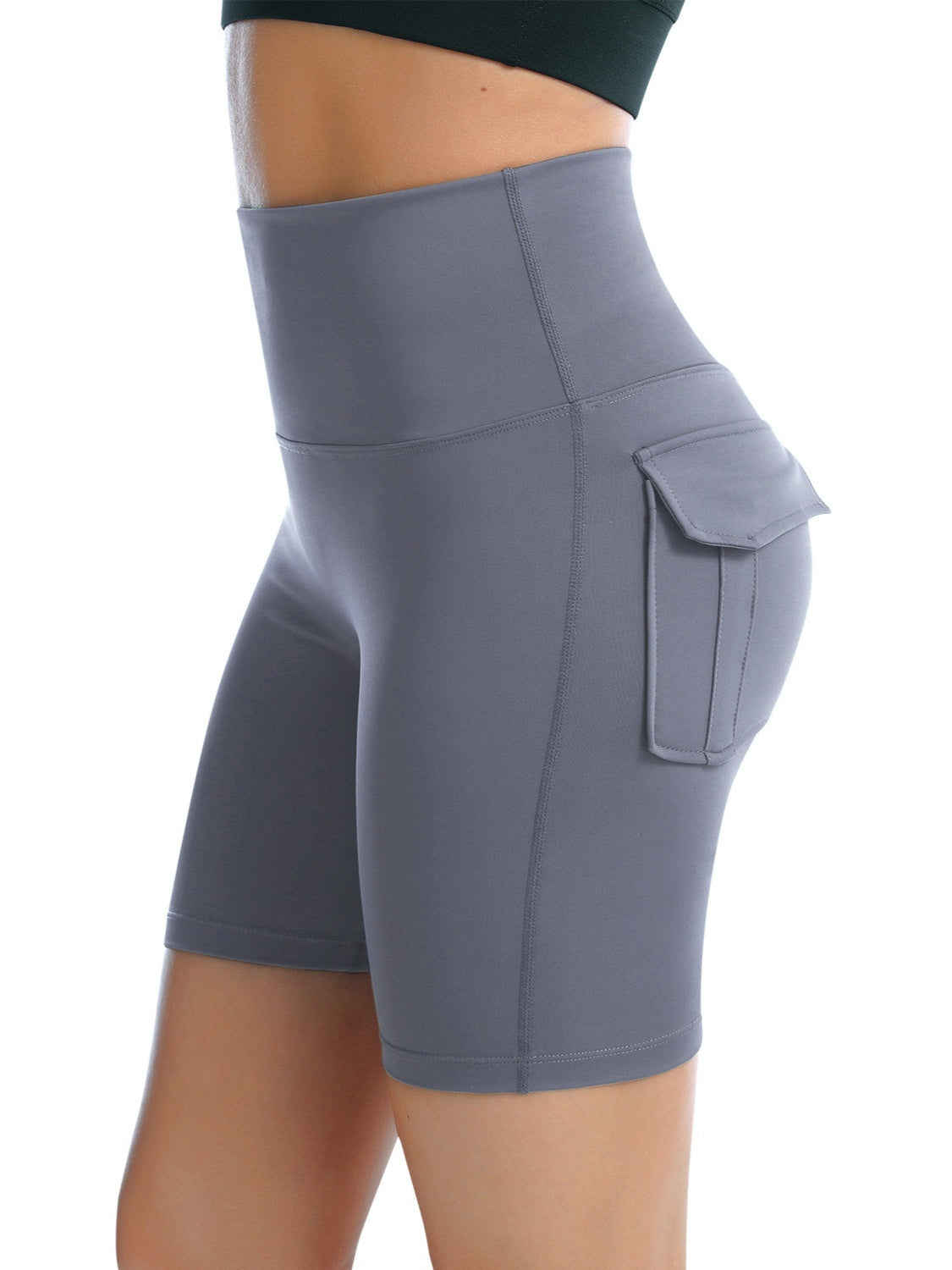 Honeybee Mumford's Pocketed High Waist Active Shorts