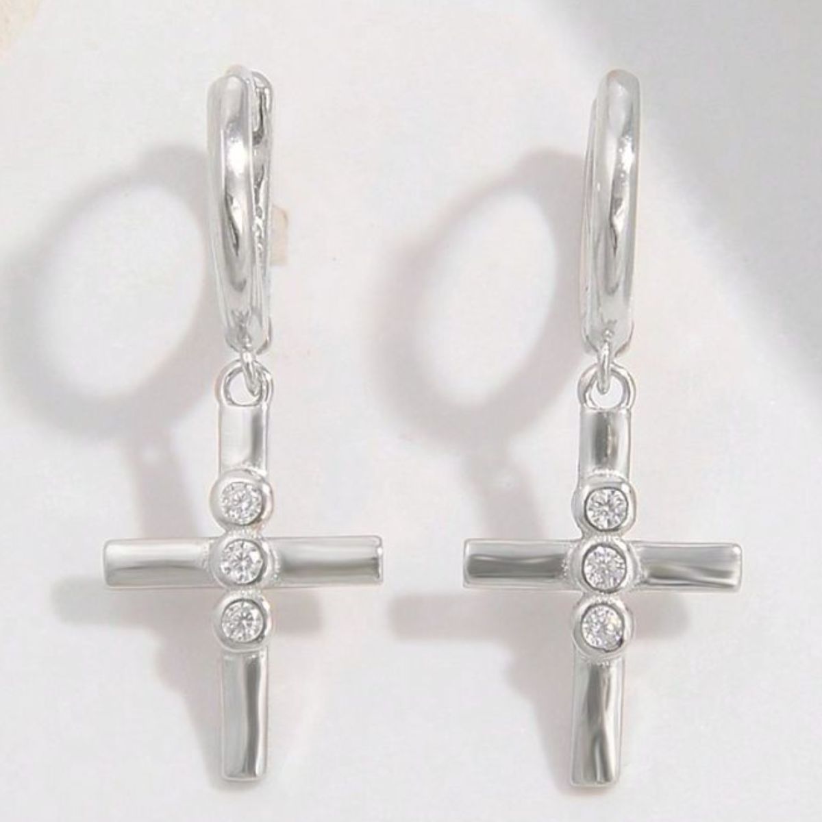 honeybee Mumford's Sterling Silver Cross Earrings