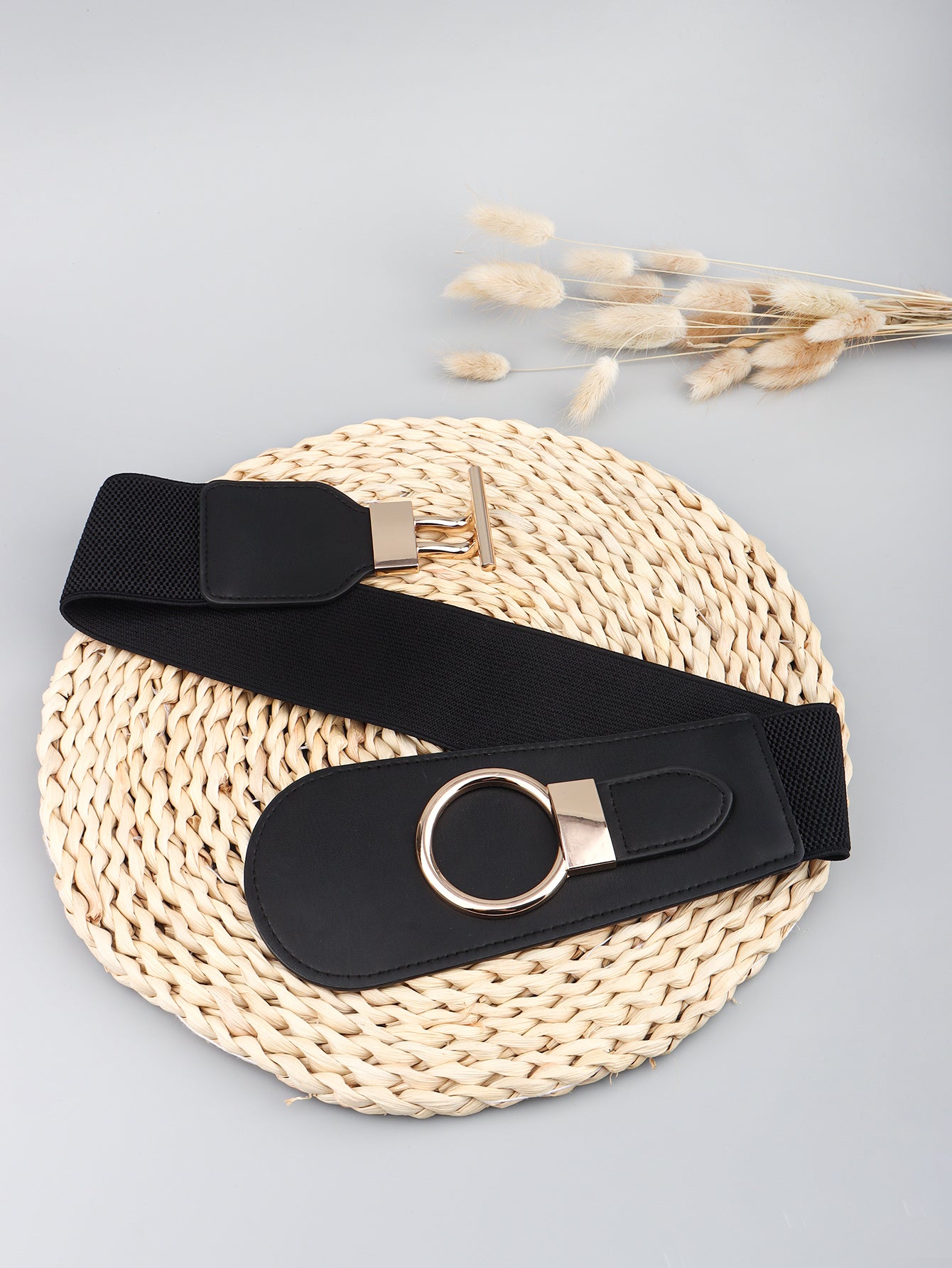 Honeybee Mumford's Elastic Wide Belt with Buckle