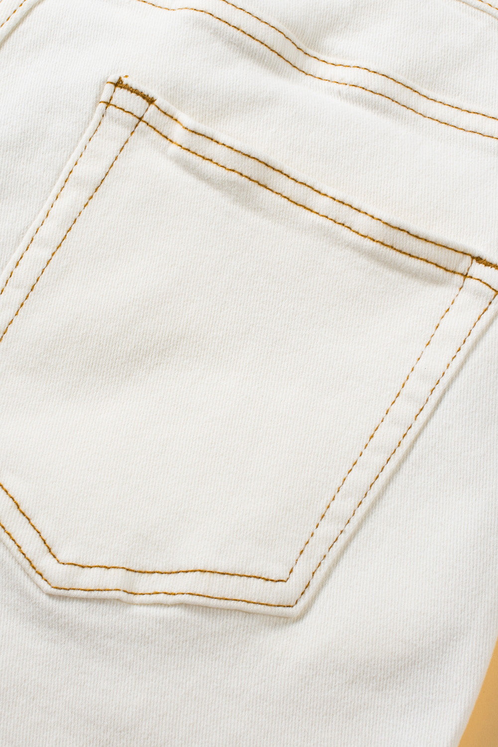 Honeybee Mumford's White Asymmetric Waist Design Stylish Denim Shorts