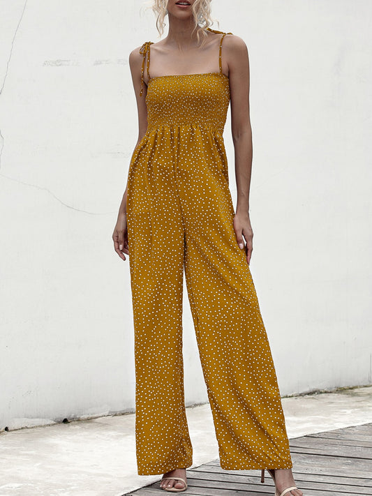 Honeybee Mumford's Square Neck Spaghetti Strap Jumpsuit